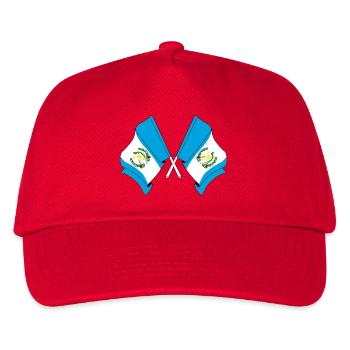 Two flags Guatemala - Kids’ Baseball Cap - red - Front