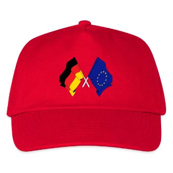 Flagge Deutschland, Europa - Kinder Basecap - Rot - Vorne