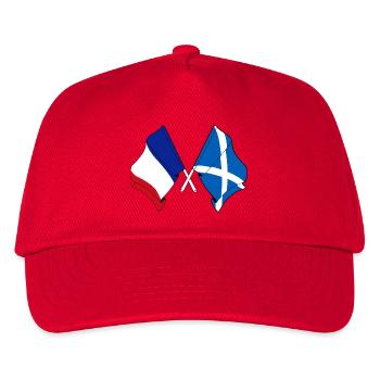 Flagge Frankreich, Schottland - Kinder Basecap - Rot - Vorne