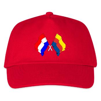 Flagge Niederlande, Flagge Nordholland gekreuzt - Kinder Basecap - Rot - Vorne