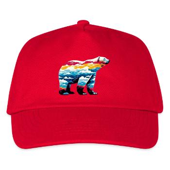 Ours blanc - Casquette de baseball Enfant - rouge - Devant