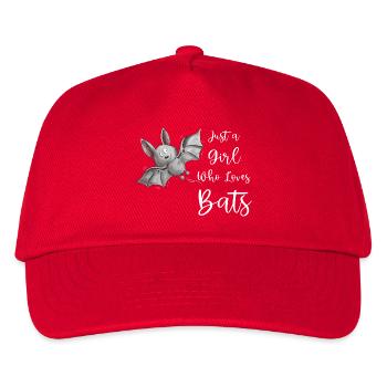 Fluttering Bat Just A Girl Who Love Bats - Kids’ Baseball Cap - red - Front