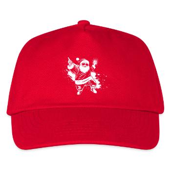 Festive Santa with Sparkling Gift - Kids’ Baseball Cap - red - Front
