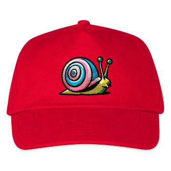 Schnecke - Kinder Basecap - Rot - Vorne