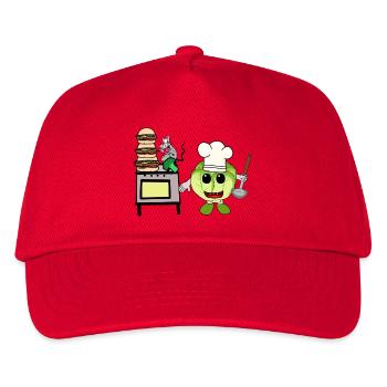 Kohl Küche Kochkunst Hobbykoch Gastgeber Köche - Kinder Basecap - Rot - Vorne