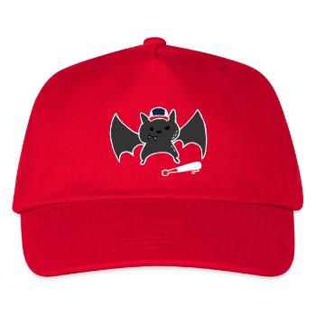 Funny & Cute Baseball Bat / Bat - Kids’ Baseball Cap - red - Front