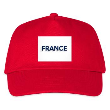 France - Casquette de baseball Enfant - rouge - Devant