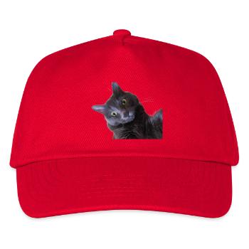close up of beautiful cat face 1 - Casquette de baseball Enfant - rouge - Devant