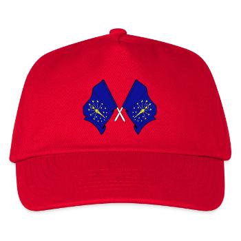 Two flags crossed Indiana - Kids’ Baseball Cap - red - Front