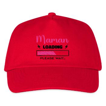 Mom loading Please Wait... - Kids’ Baseball Cap - red - Front