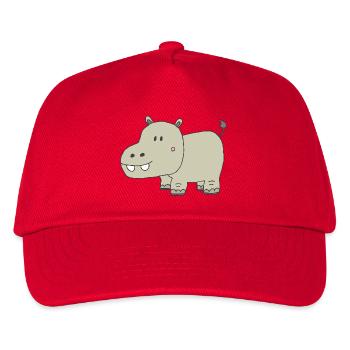 Playful hippo charm for children - Kids’ Baseball Cap - red - Front
