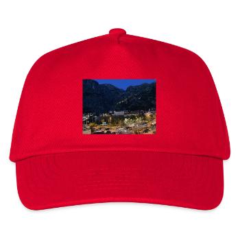 Abendstimmung in Bergdorf - Kinder Basecap - Rot - Vorne