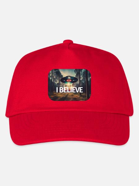 I Believe in the vinyl - Kinder Basecap - Rot