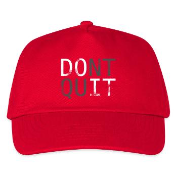 Don't Quit Motivational Saying - Kids’ Baseball Cap - red - Front