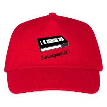 Zurueckgespult - Kinder Basecap - Rot - Vorne