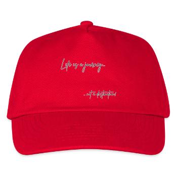 Life Journey Not Destination – Motivational Design - Kids’ Baseball Cap - red - Front
