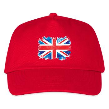 Design der Union Jack-Flagge - Kinder Basecap - Rot - Vorne
