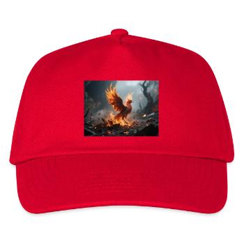 Feuerphönix Aufstieg - Kinder Basecap - Rot - Vorne