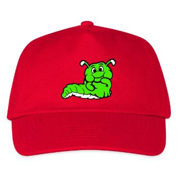 Chenille Ver Timide Amicale Curieux - Casquette de baseball Enfant - rouge - Devant