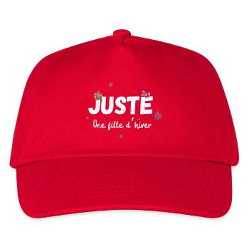 Nur ein Wintermädchen-Geschenk - Kinder Basecap - Rot - Vorne