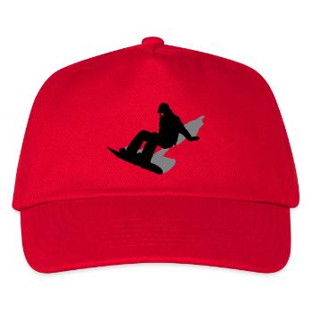 Snowboard - Kids’ Baseball Cap - red - Front