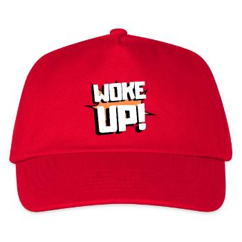 Woke up - Kinder Basecap - Rot - Vorne