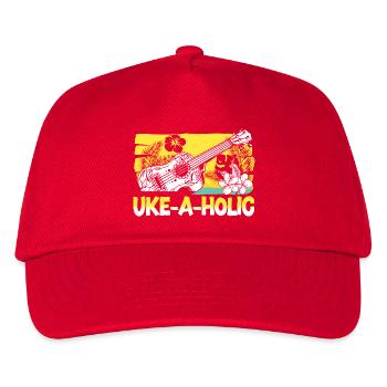 Hawaiian Ukulele Uke Uke-A-Holic - Kids’ Baseball Cap - red - Front