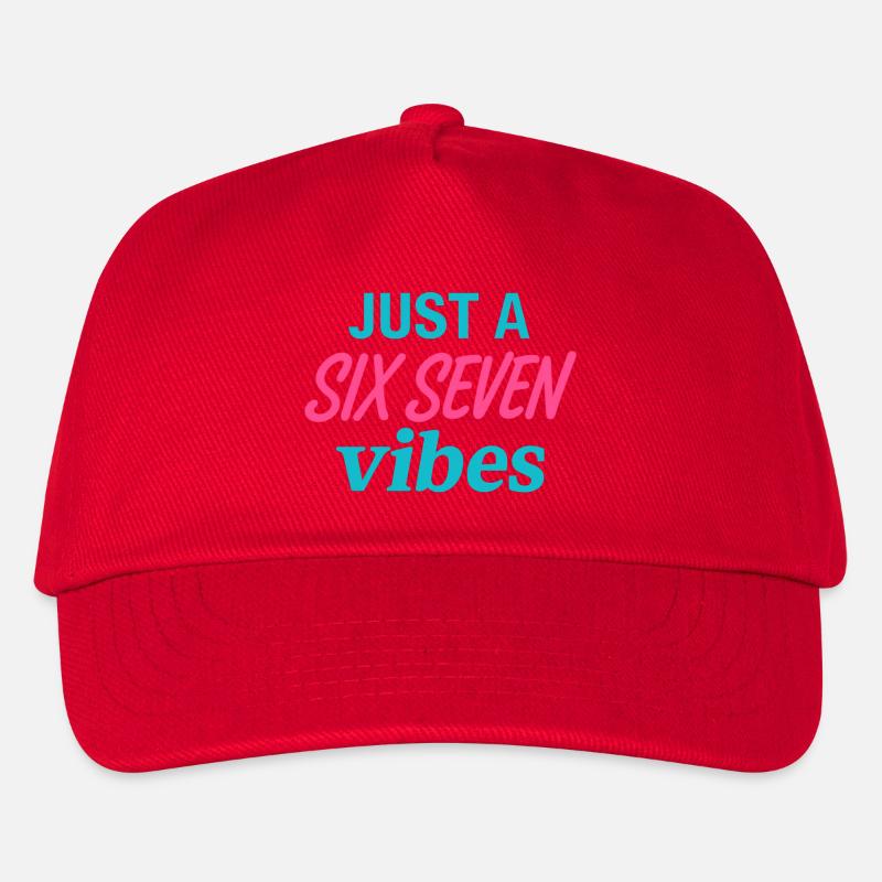 Just a Six Seven Vibes Neon - Kinder Basecap - Rot