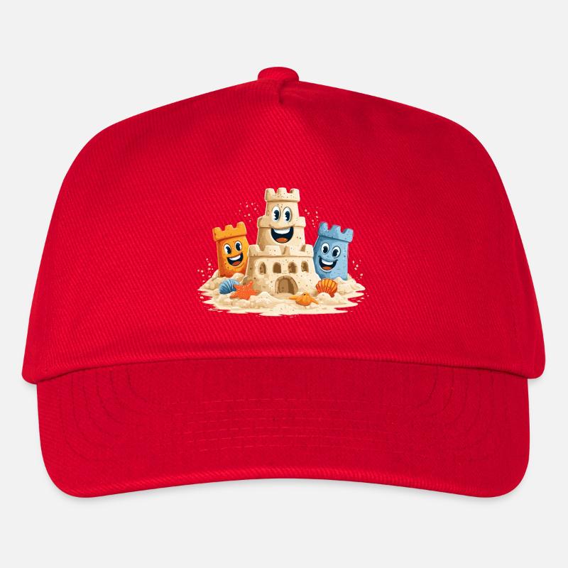Strandburg Trio Cartoon - Kinder Basecap - Rot