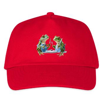 Deux cuisiniers grenouilles au dîner - Casquette de baseball Enfant - rouge - Devant