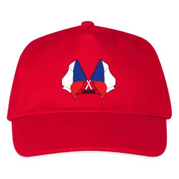 CZECH REPUBLIC – Crossed Flags - Kids’ Baseball Cap - red - Front