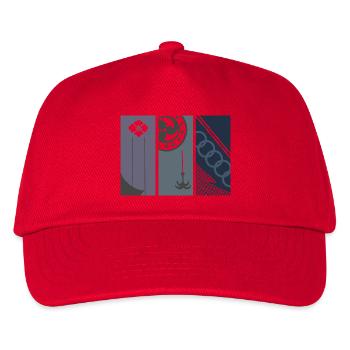 Echos von Edo – Moderne japanische Kunst - Kinder Basecap - Rot - Vorne