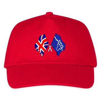 Tyne and Wear & Großbritannien kreuzten sich - Kinder Basecap - Rot - Vorne