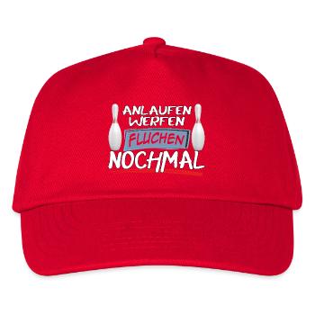 Course, lancer, jurer, lancer encore - Casquette de baseball Enfant - rouge - Devant