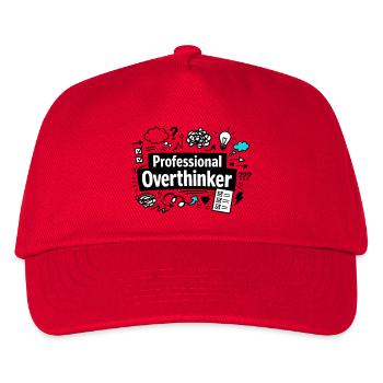 professional overthinker - Kids’ Baseball Cap - red - Front