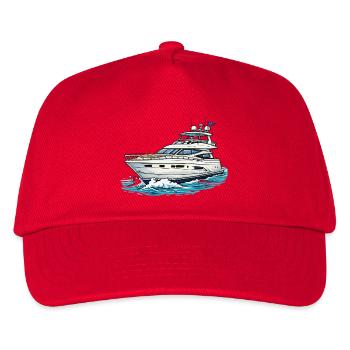 Maritimer Yacht Stil - Kinder Basecap - Rot - Vorne