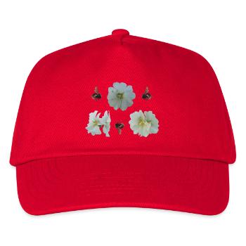 Trevelles trémières avec bourdons - Casquette de baseball Enfant - rouge - Devant