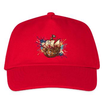 Aventure du navire pirate riant - Casquette de baseball Enfant - rouge - Devant