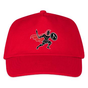Spartan Black and Red Spartan Warrior Mascot - Kids’ Baseball Cap - red - Front