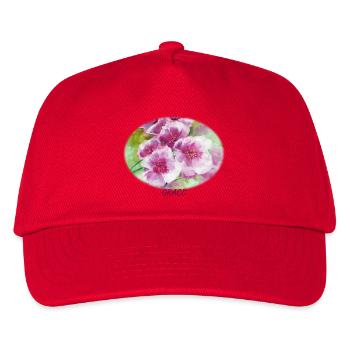 Grace – Lebendige Frühlingsblüten-Ellipse - Kinder Basecap - Rot - Vorne