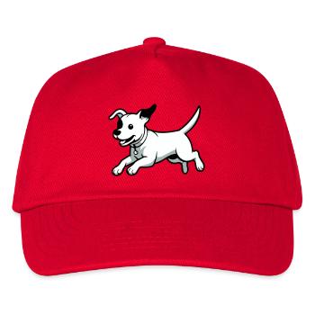 Verspielter Hund-Cartoon - Kinder Basecap - Rot - Vorne