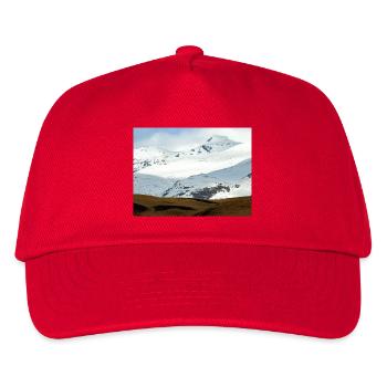 Winterlandschaft in Island - Kinder Basecap - Rot - Vorne