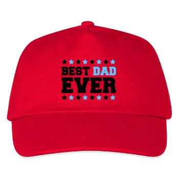 Bold Dad Stars Emblem - Kinder Basecap - Rot - Vorne