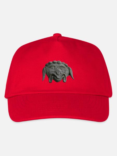 grinsende Steinmaske - Kinder Basecap - Rot