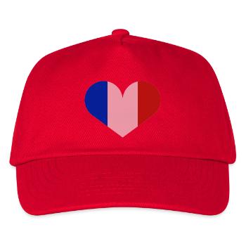 Französische Flagge - Kinder Basecap - Rot - Vorne