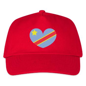 Drapeau du cœur du Congo - Casquette de baseball Enfant - rouge - Devant