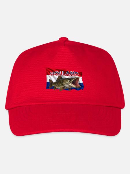 Pike Fishing Holland - Polder Fishing - Kids’ Baseball Cap - red