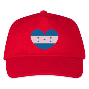 Herzflagge Honduras - Kinder Basecap - Rot - Vorne