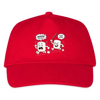 Lustige Marshmallow Verfolgungsjagd Comic  - Kinder Basecap - Rot - Vorne