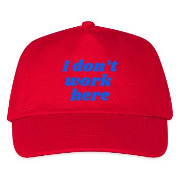 I don't work here - Kinder Basecap - Rot - Vorne